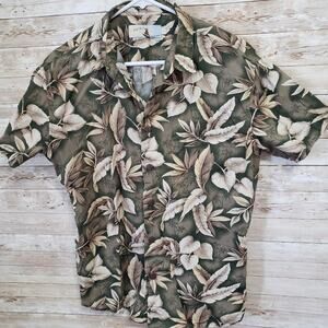 HIGH SURF Short Sleeve Button Up Hawaiian Shirt Sz M